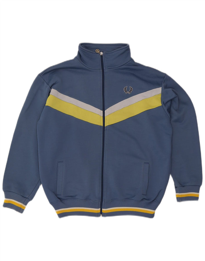 Fred Perry Herre træningsdragt Topjakke Medium Blue Colourblock Bomuld
