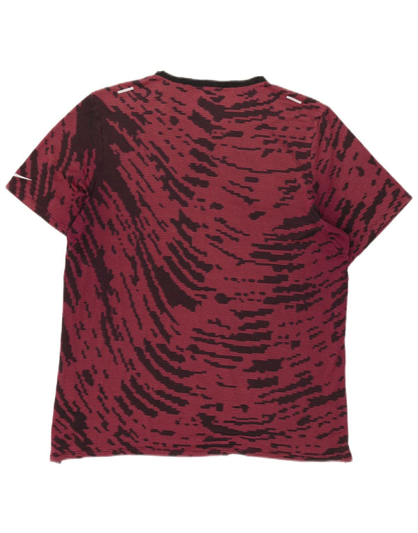 Nike Hommes Dri Fit T-Shirt Haut Large Bordeaux Tie Dye Polyester