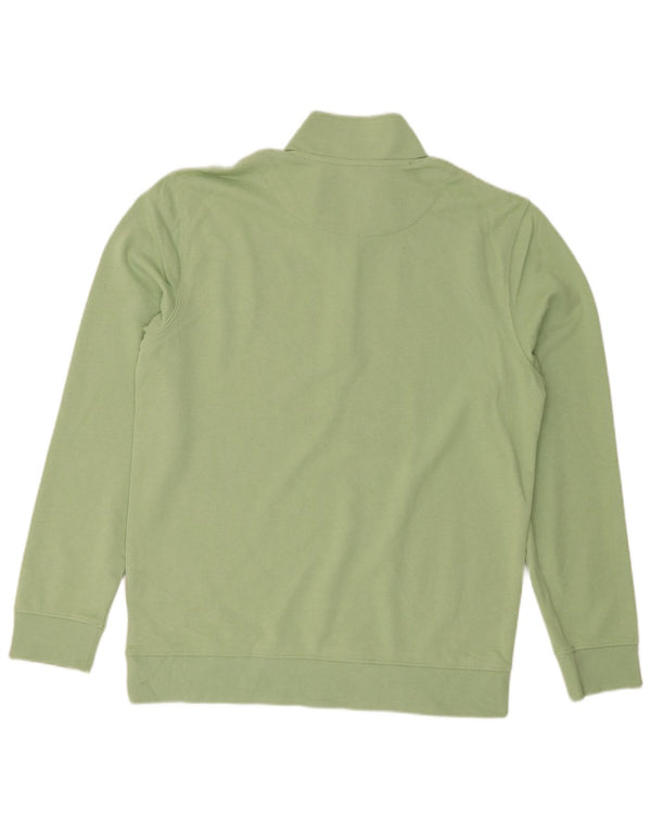 Carrera Homme Zip Neck Sweatshirt Jumper XL Vert Coton