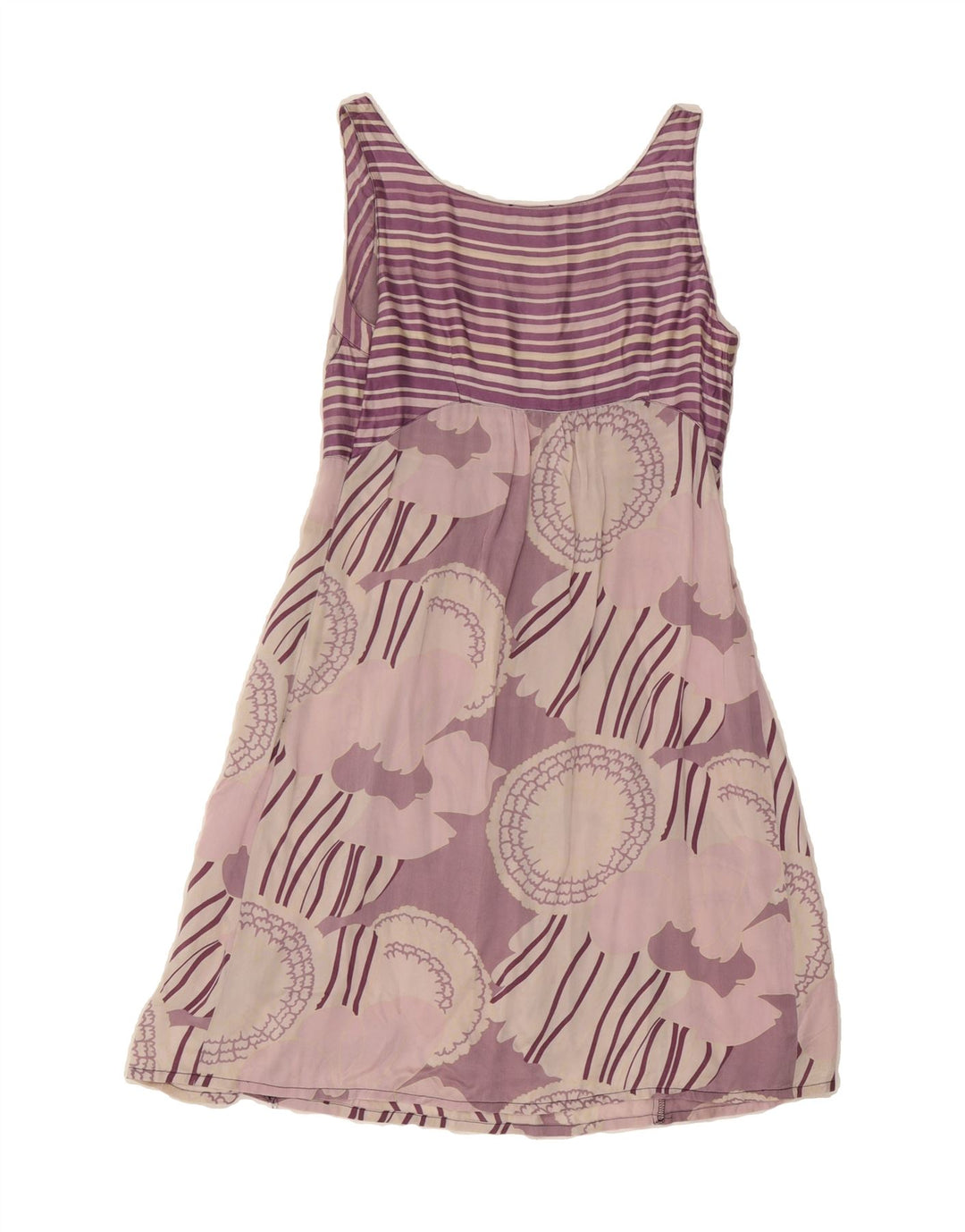 MAX & CO. Womens Abstract Pattern A-Line Dress UK 10 Small Purple Vintage Max & Co. and Second-Hand Max & Co. from Messina Hembry 