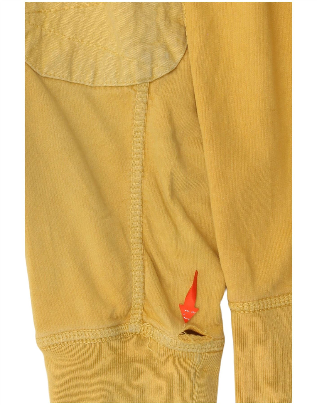 TOMMY HILFIGER Mens Zip Neck Hoodie Jumper Medium Yellow