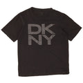 Dkny Mens Graphic T-Shirt Top Medium Black Cotton