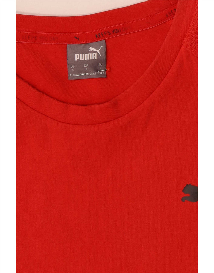 Puma Mens Top Long Sleeve Large Red