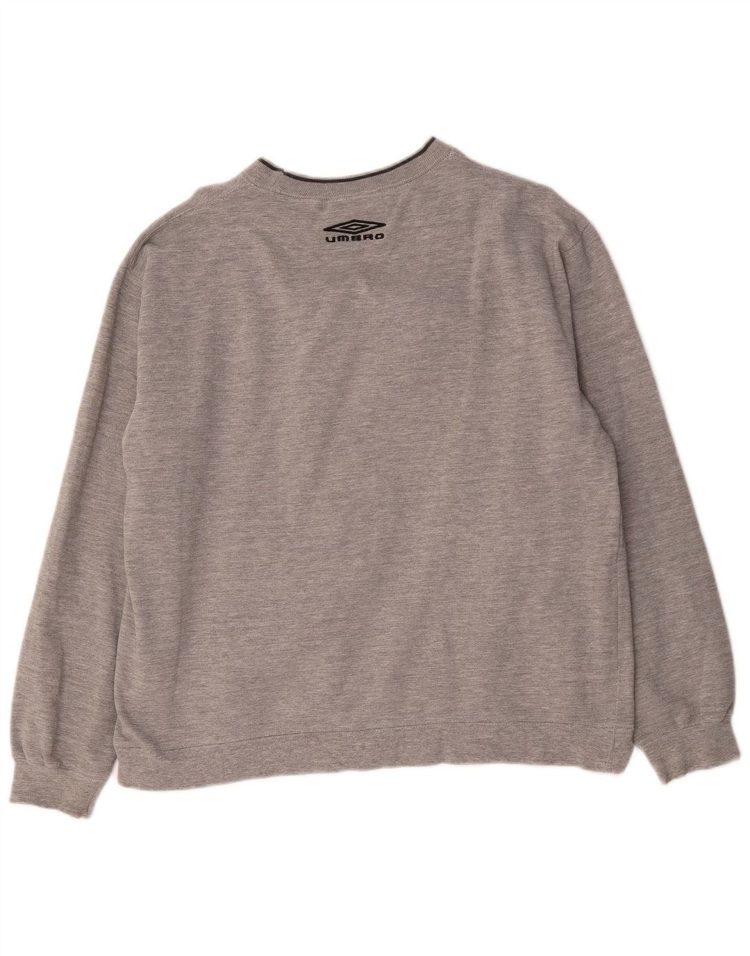 Umbro Mens Graphic Sweatshirt Jumper XL Grey Flecked Cotton