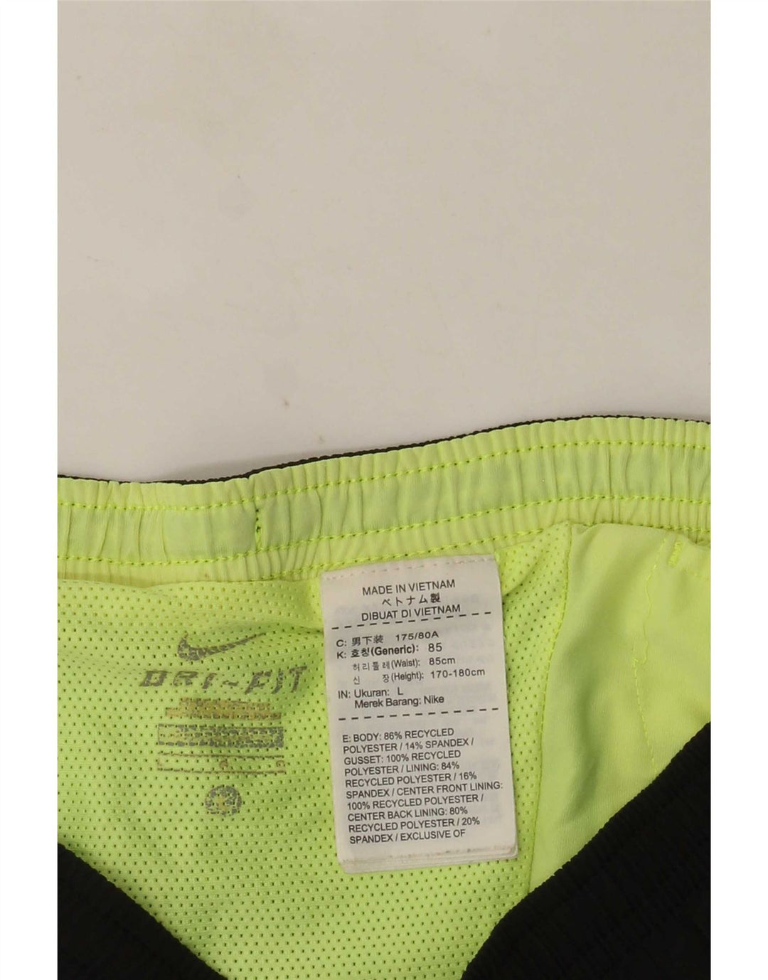 Nike Womens Dri Fit Sport Shorts UK 14 Large Black Polyester