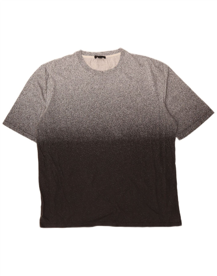 Cos Mens T-Shirt Top Large Grey Flecked Cotton