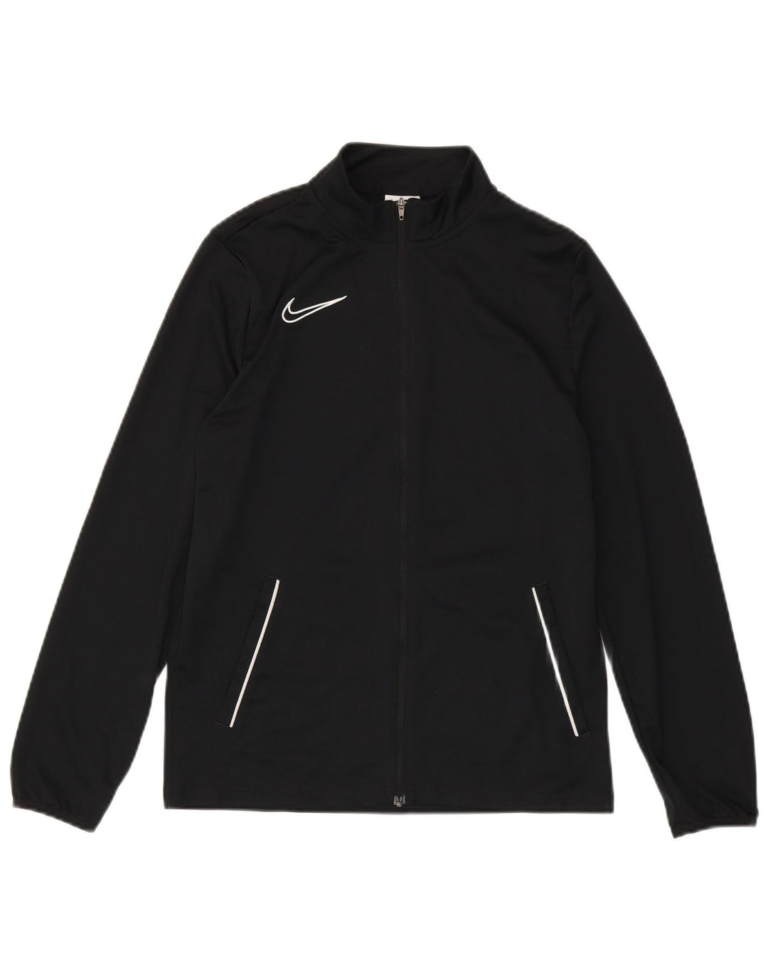 Nike Boys Dri Fit Tracksuit Top Jacket 13-14 Years XL Black Polyester