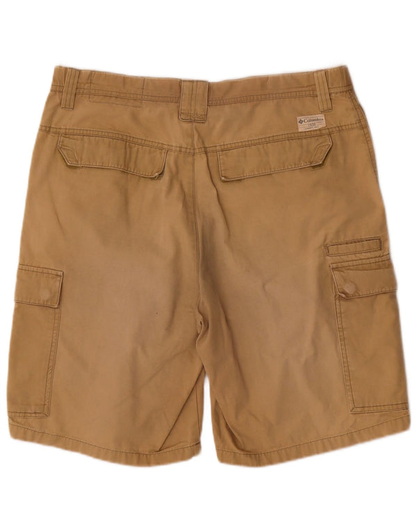 Columbia Mens Cargo Shorts Médio W32 Algodão Bege
