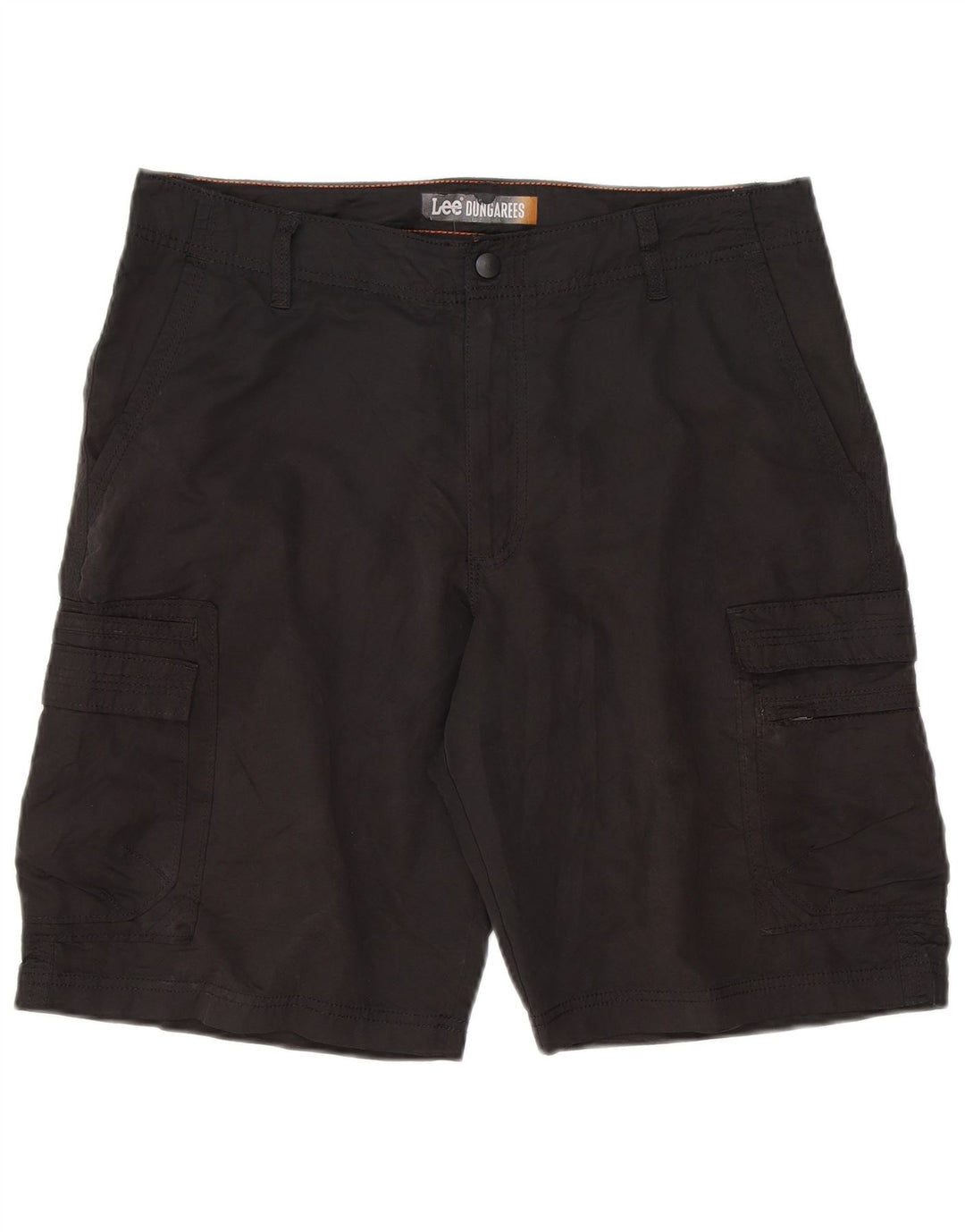 LEE Mens Cargo Shorts W33 Medium Black Polyester