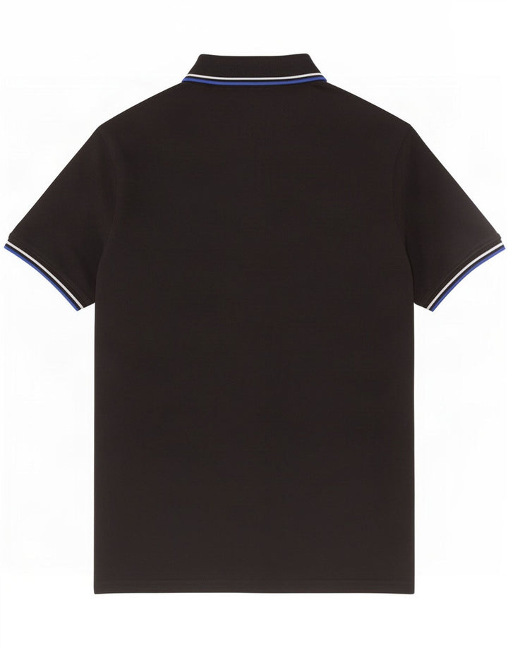 Polo da uomo Champion in cotone nero medio