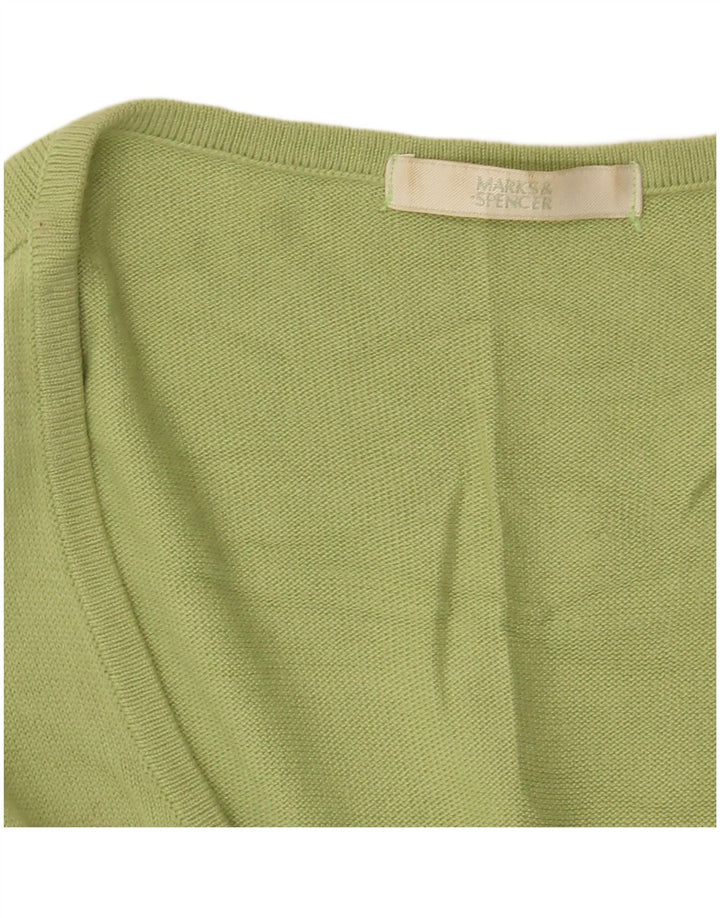 MARKS & SPENCER Womens Oversized Vest Tank Top UK 18 XL Green