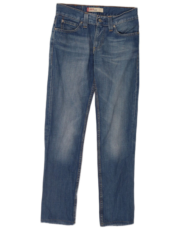 Levi's Womens 511 Slim Jeans W30 L30 Blue Cotton