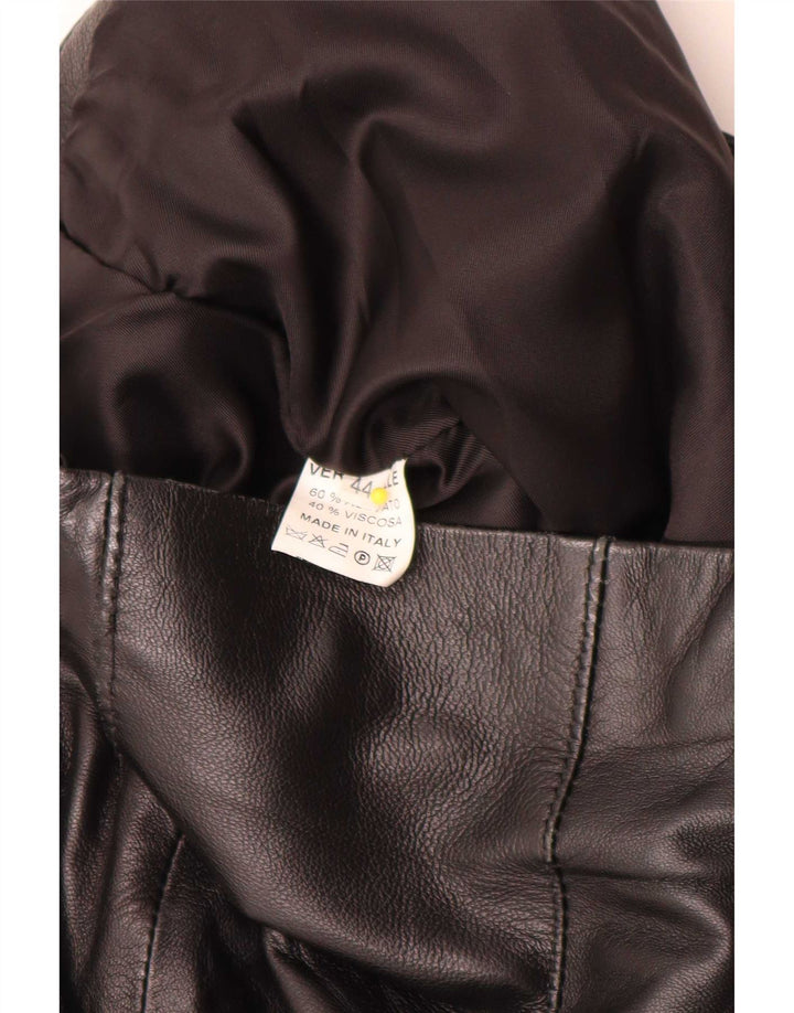 Private Damen Lederjacke IT 44 Medium Schwarz