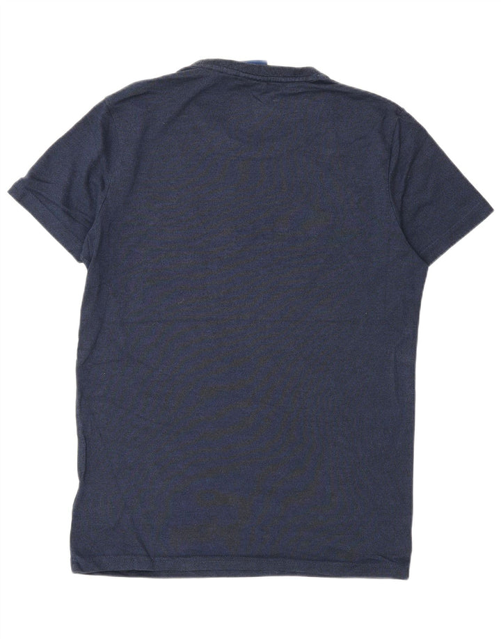Superdry Mens Graphic T-Shirt Top Medium Navy Blue Cotton