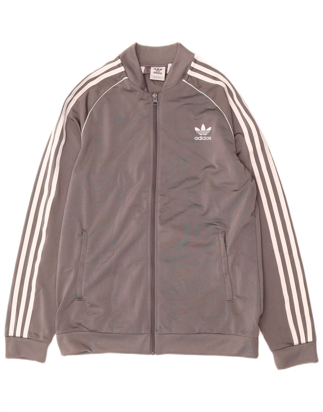Giacca Top della tuta da ragazzo Adidas 15-16 anni in poliestere grigio