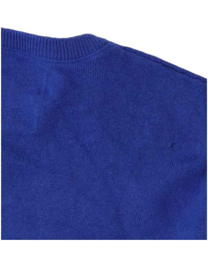 Marks & Spencer Mens Crew Neck Jumper Sweater Large Blue Wool