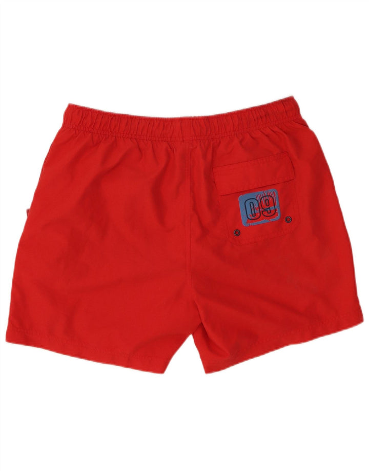 CALVIN KLEIN Mens Graphic Swimming Shorts Large  Red Polyester