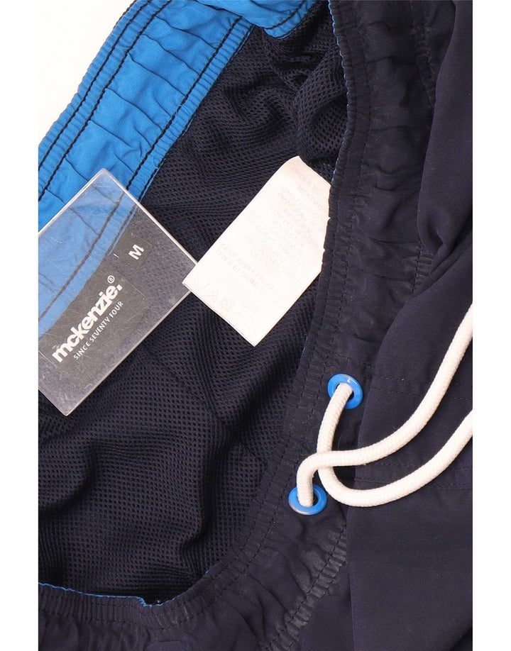 Mckenzie Mens Graphic Swimming Shorts Medium Navy Blue Polyester