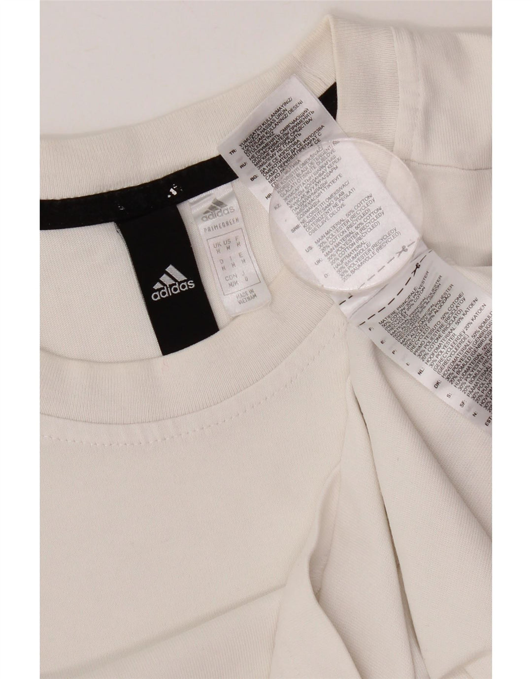 Adidas Herre T-Shirt Top Medium Hvid Bomuld