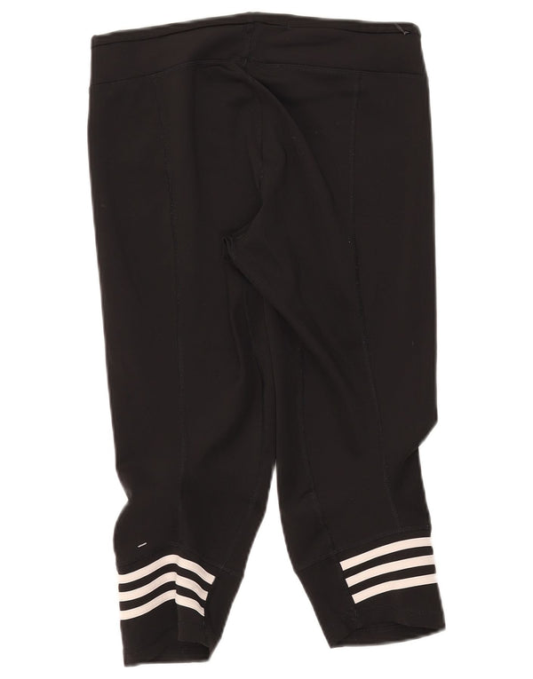 Adidas Womens Climalite Capri Leggings UK 12/14 Medium Black Polyester