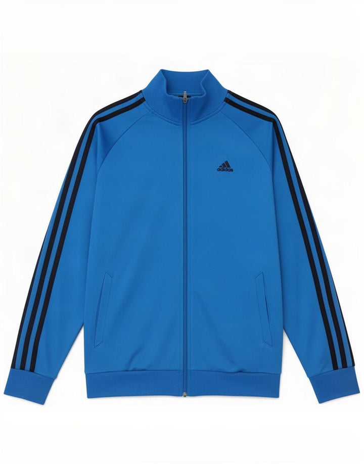 Adidas Boys Clima 365 Tracksuit Top Jacket 15-16 Years Blue Polyester