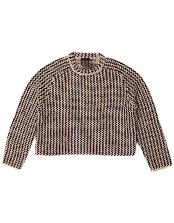 Massimo Dutti Γυναικείο πουλόβερ Crop Crew Neck Jumper UK 10 Small Off White