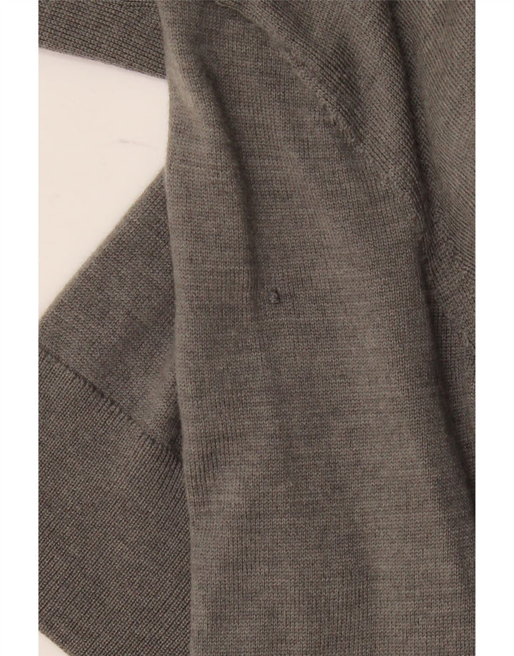 Tommy Hilfiger Mens Cardigan Sweater Small Grey Wool