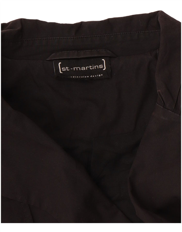 St- Martins Womens Trench Coat UK 12 Medium Black