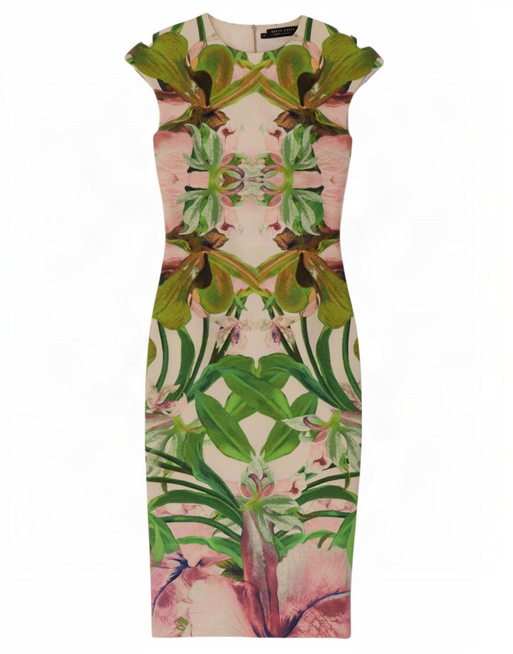 Ted Baker Womens Bodycon Dress Size 1 XS Multicoloured Floral Polyester