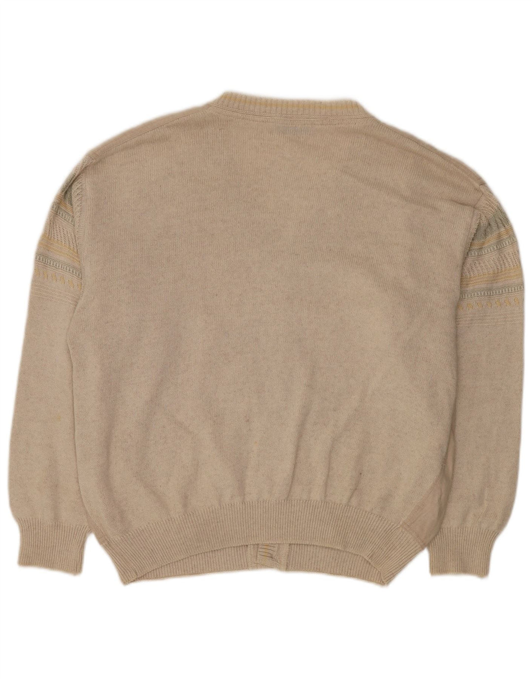 Malagrida Maglia Cardigan Uomo Large Beige in Viscosa