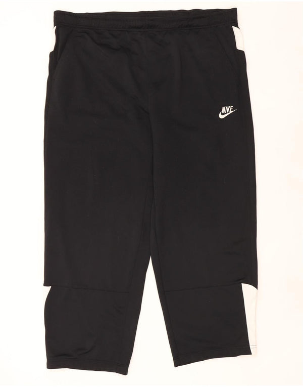 Nike Mens Crop Tracksuit Trousers 2XL Black Colourblock Polyester