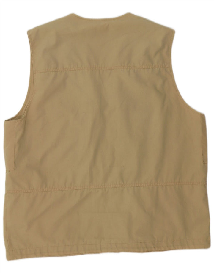Brugi Mens Utility Gilet UK 40 Large Khaki Polyester