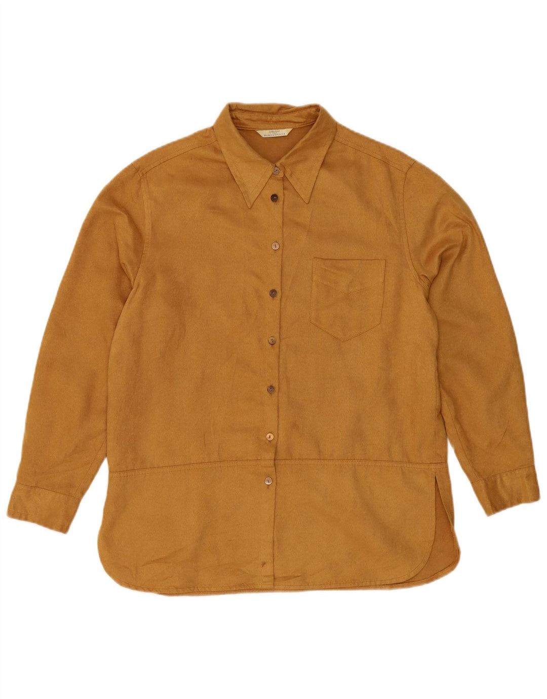Marks & Spencer Damen-Hemd aus Wildlederimitat, Größe S, Beige, Polyester