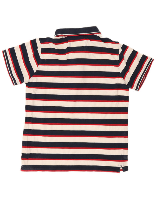 Crew Clothing Polo Homme Large Bleu Marine Rayé Coton