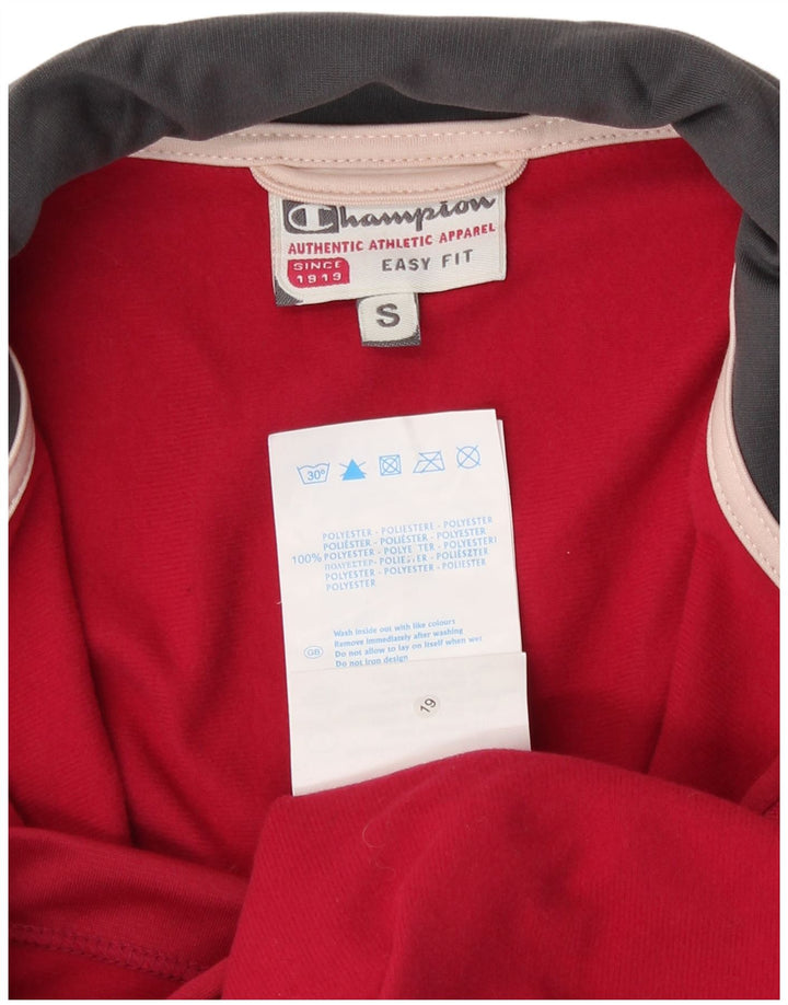 Champion Chaqueta de chándal de fácil ajuste para mujer UK 10 Small Red Poliéster