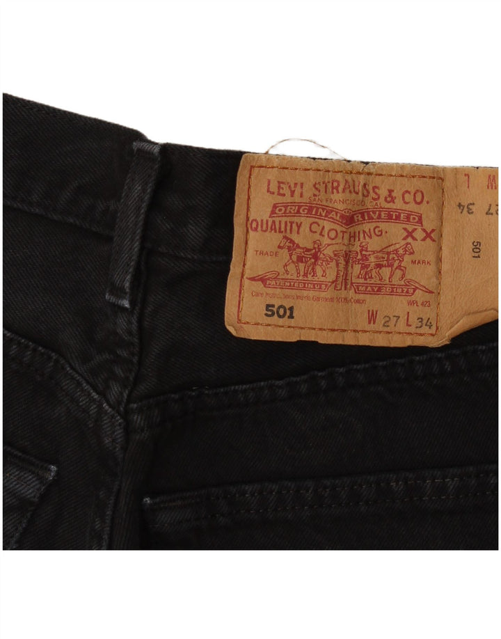 Женские прямые джинсы Levi's 501 W27 L30 черные