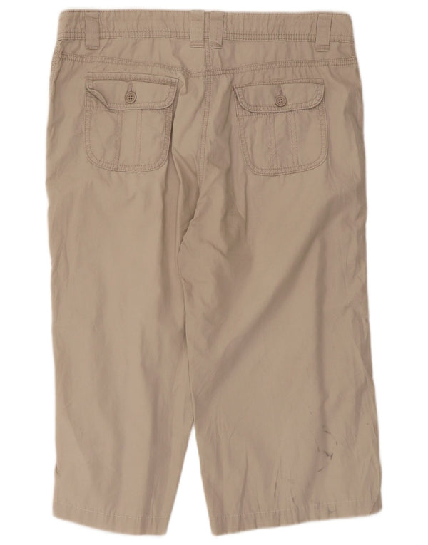 Pantaloni Capri dritti da donna Marks & Spencer UK 14 Large W34 L19 Beige