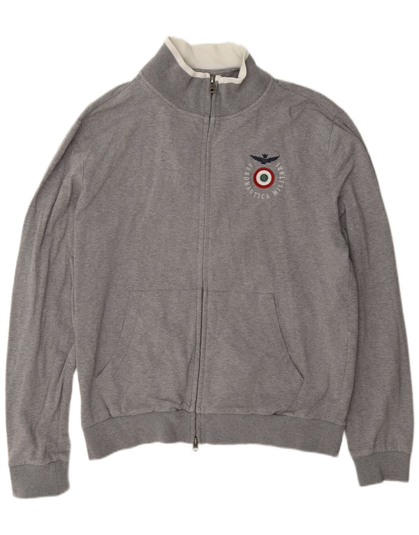 Giacca da tuta da uomo Aeronautica Militare XL in cotone grigio