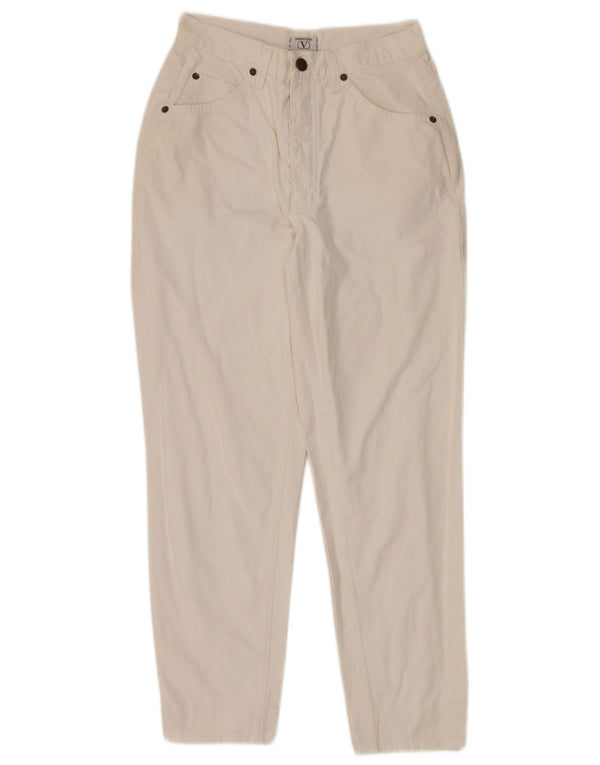 Valentino Womens High Rise Tapered Jeans W31 L26 White Cotton