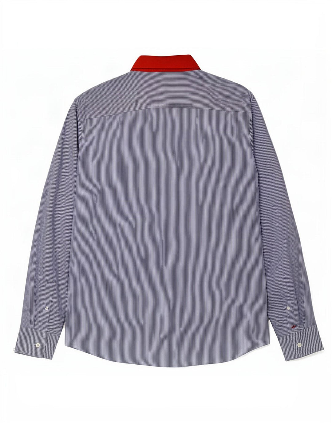 Calvin Klein Herrenhemd, groß, blaue Nadelstreifen-Baumwolle