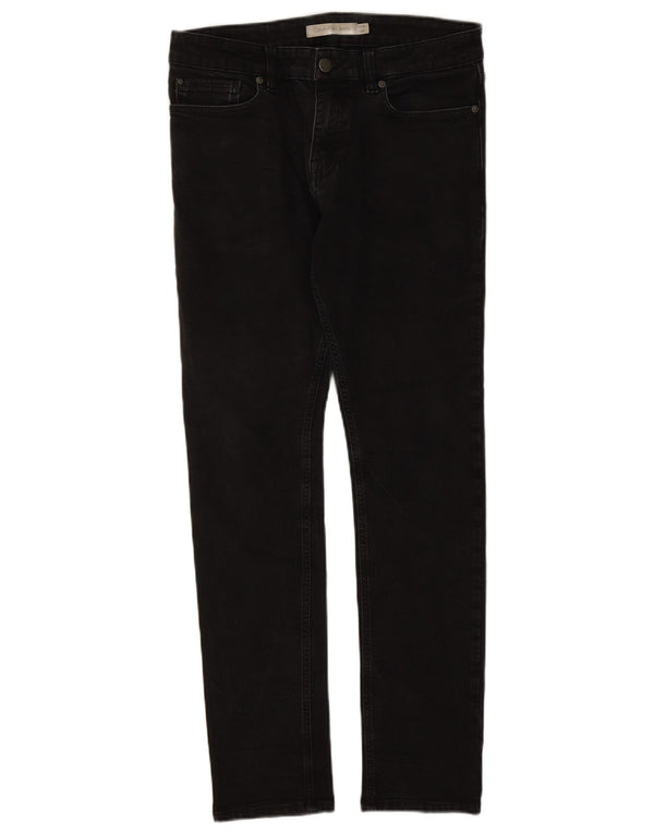 Calvin Klein Mens Jeans Slim W32 L32 Algodão Preto