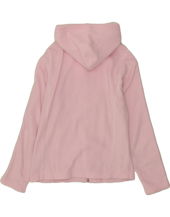 X-MAIL Womens Hooded Fleece Jacket EU 38/40 Medium Pink Polyester Vintage X-Mail and Second-Hand X-Mail from Messina Hembry 