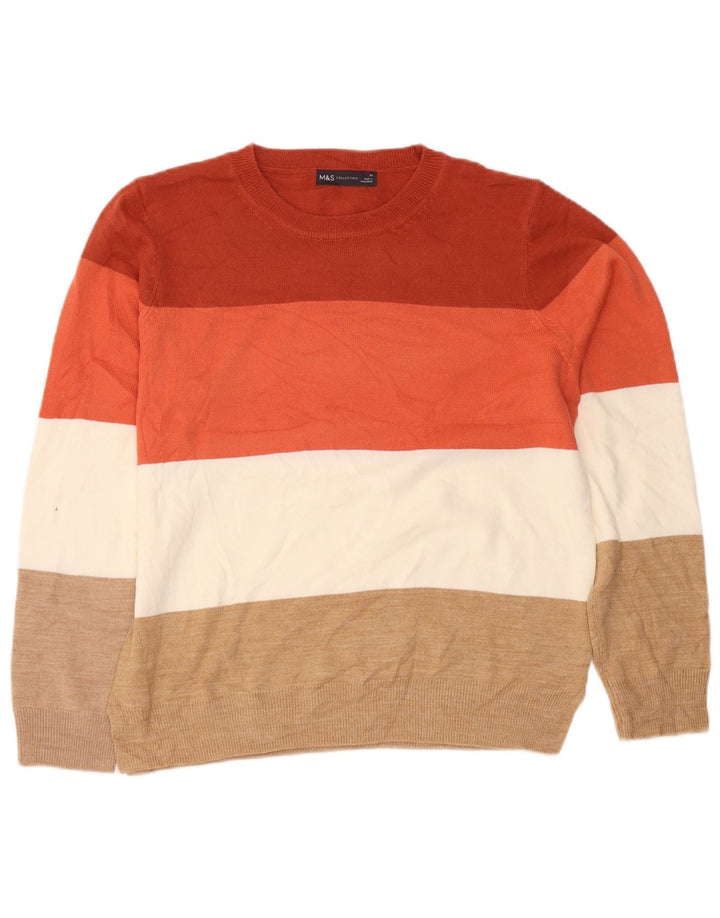 Marks & Spencer Womens Crew Neck Jumper Sweater UK 14 Large Multicoloured