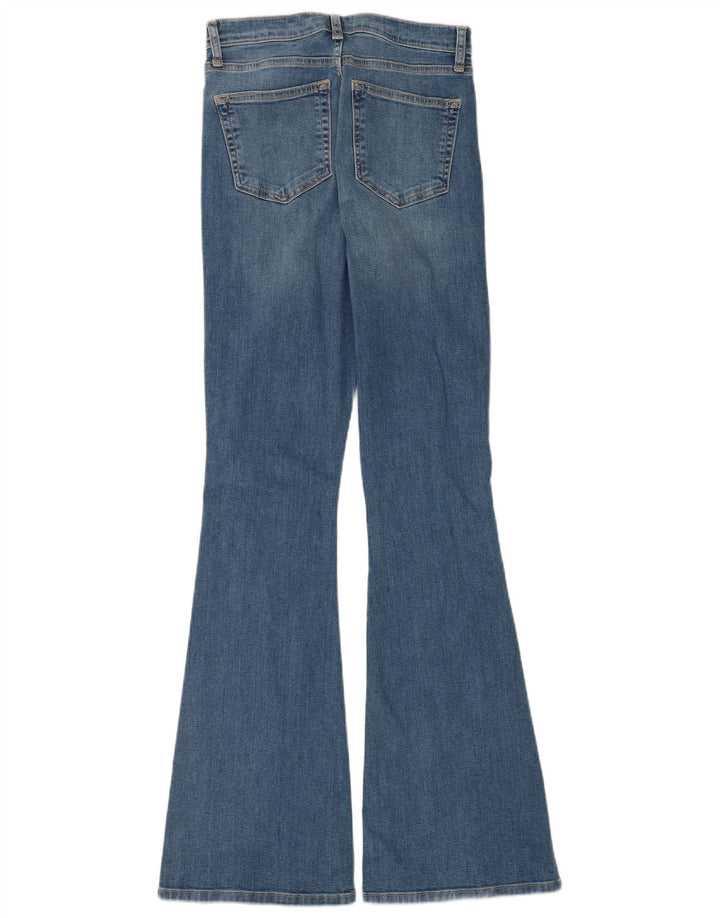 Topshop Womens Jamie Flared Jeans W28 L34 Blue Cotton