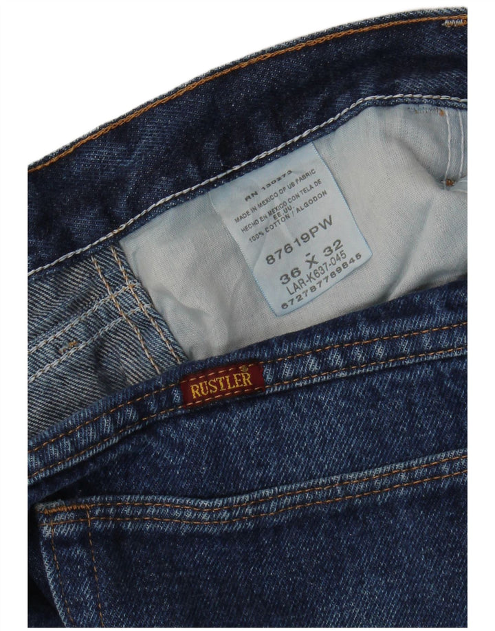 RUSTLER Herren-Jeansshorts W36, große marineblaue Baumwolle