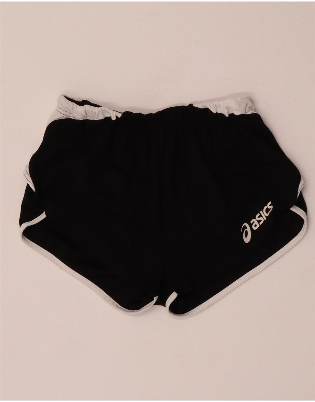 Asics Womens Sport Shorts UK 10 Small Black Colourblock