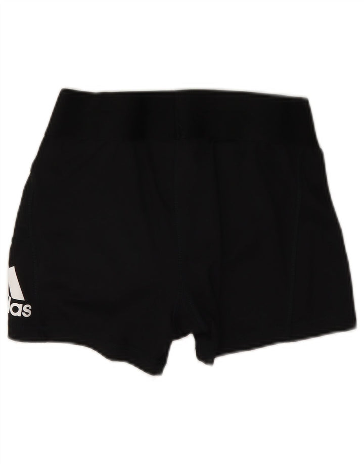 Pantaloncini sportivi grafici da donna Adidas UK 12 medio poliestere nero