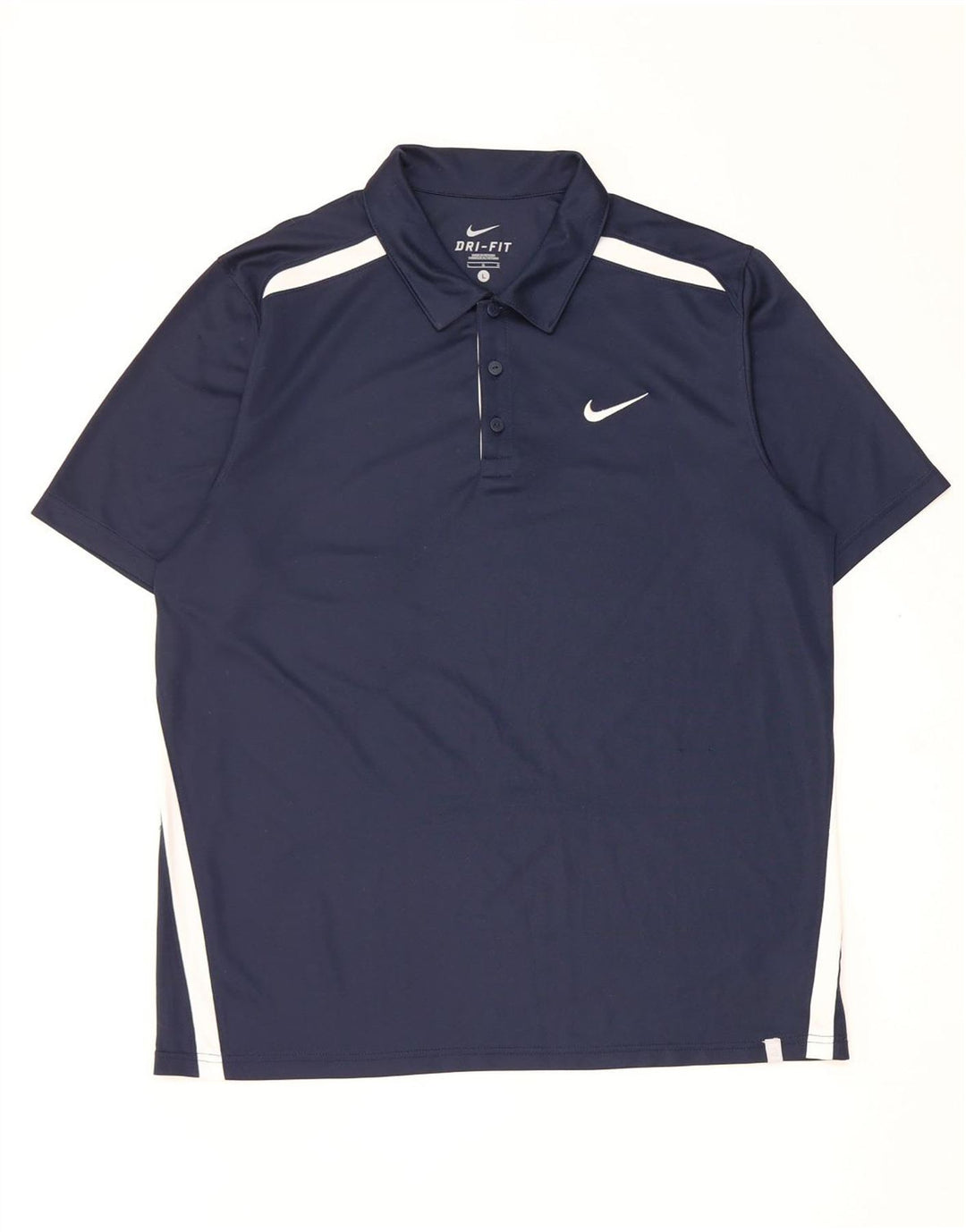 Nike Dri Fit poloshirt til mænd, stor marineblå colourblock polyester