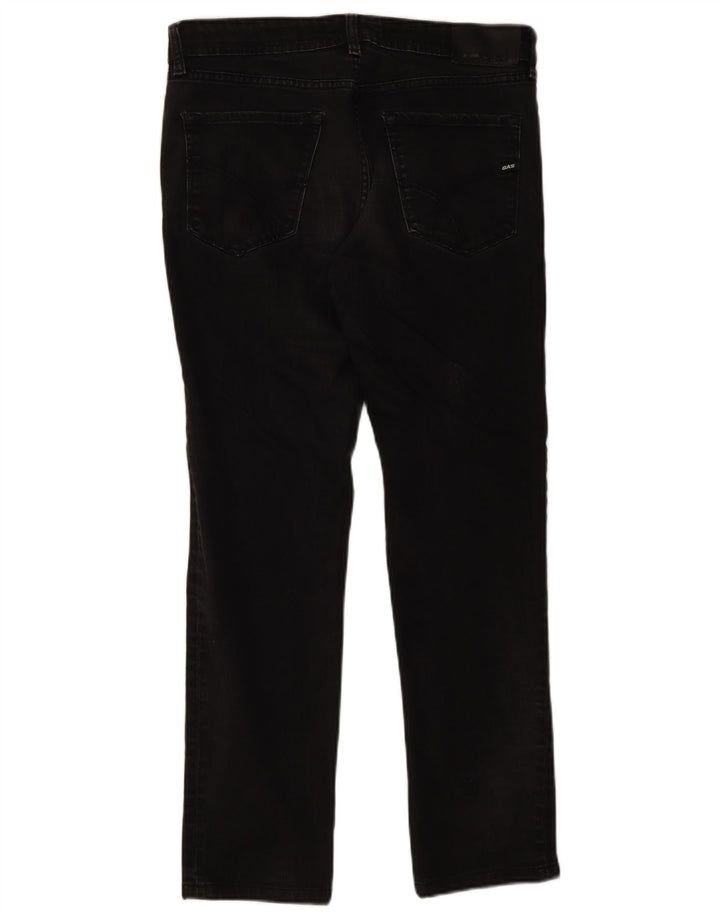 Gas Mens Straight Jeans W34 L29 Black Cotton
