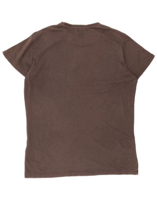 Diesel Herre Grafisk T-Shirt Top Stor Grå Bomuld